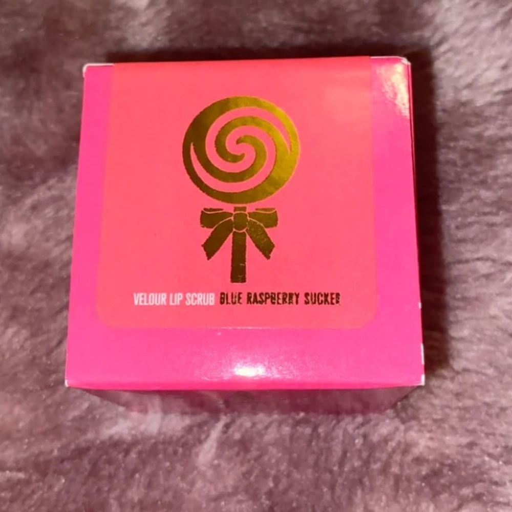 Blue raspberry sucker lip scrub